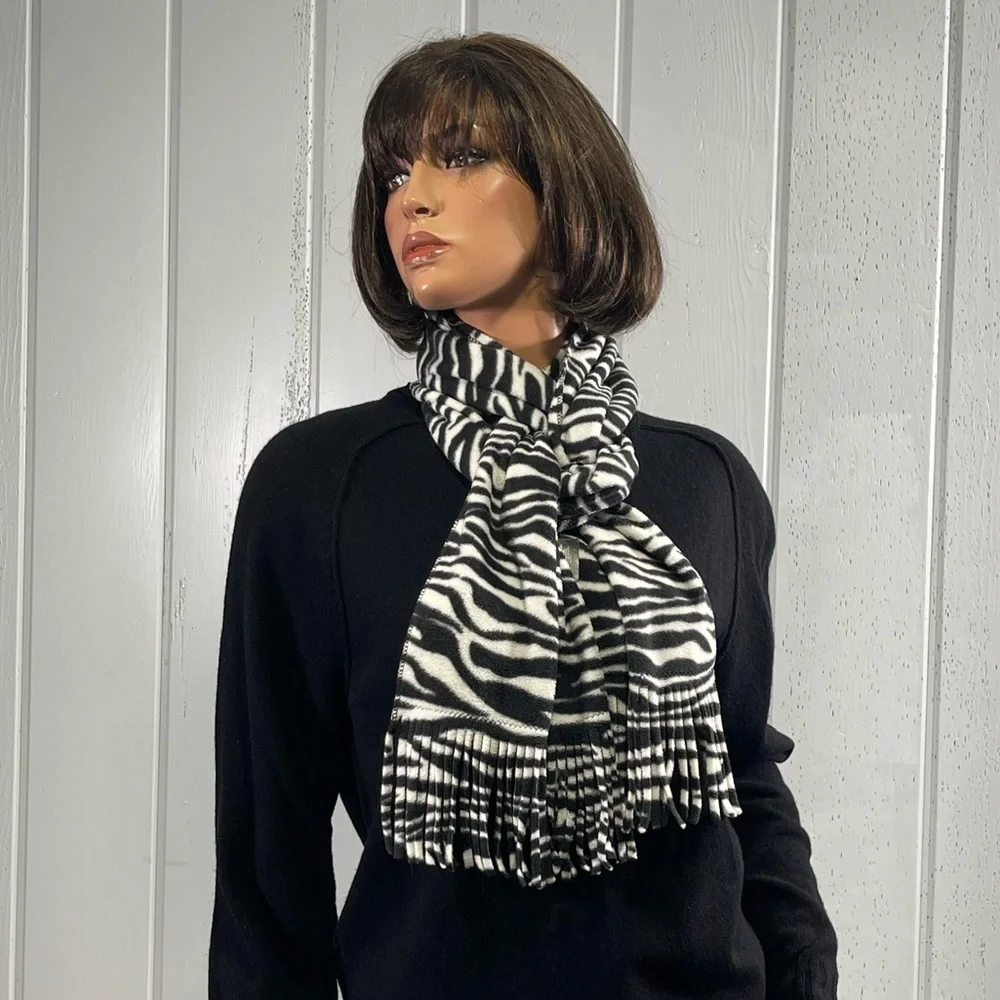 *Style & Co Women's Zebra Printed Scarf with Fringes